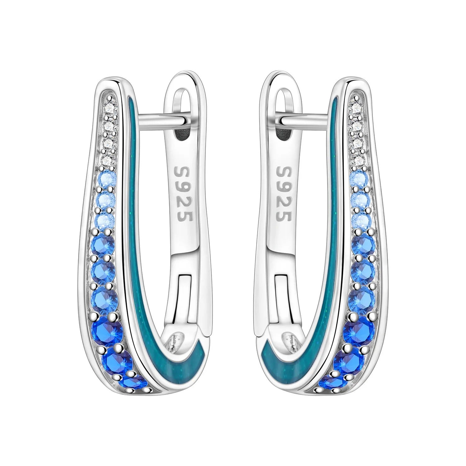 Simple Blue Gradient Earrings