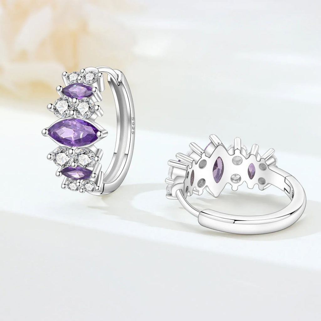 Dreamy Purple Zircon Earrings