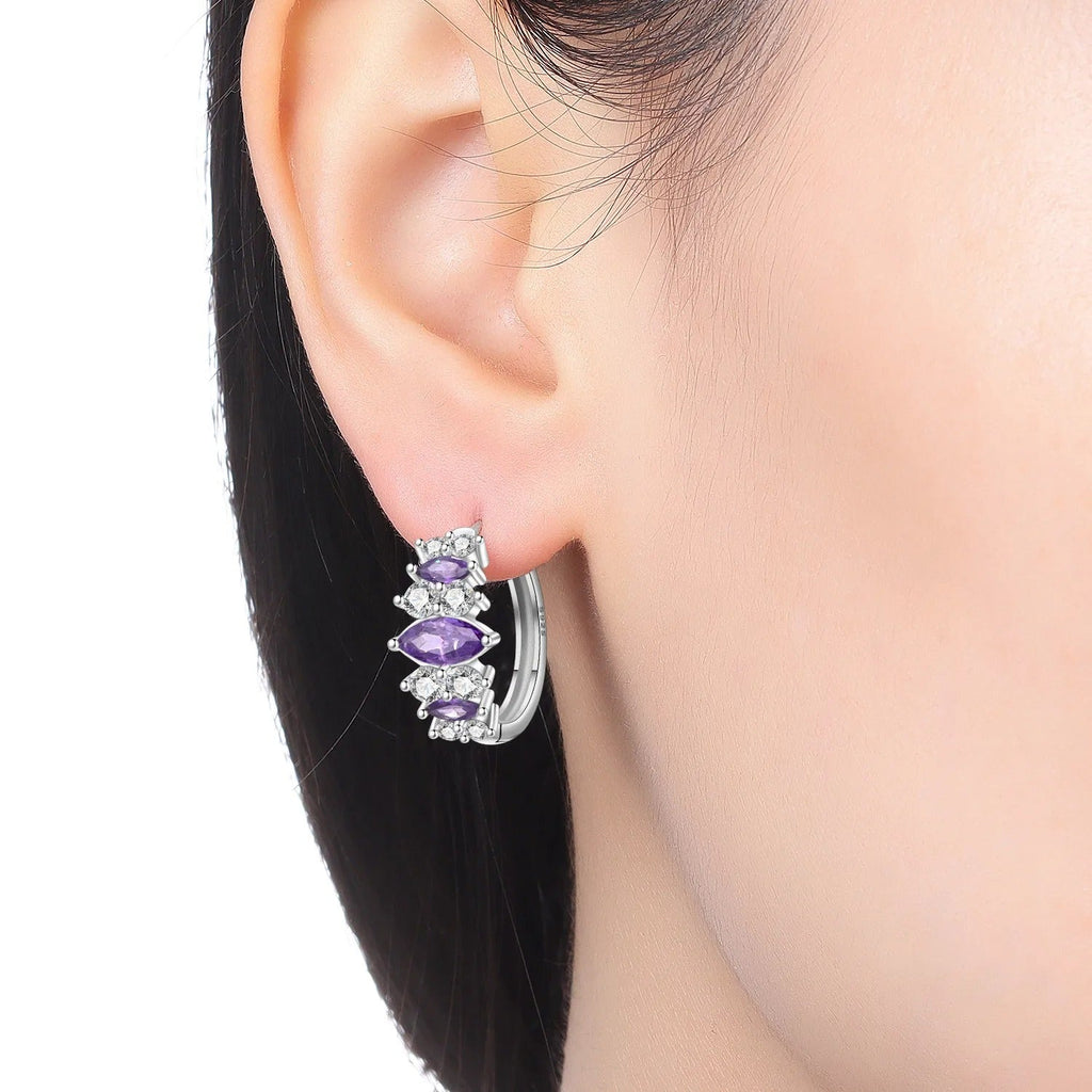 Dreamy Purple Zircon Earrings