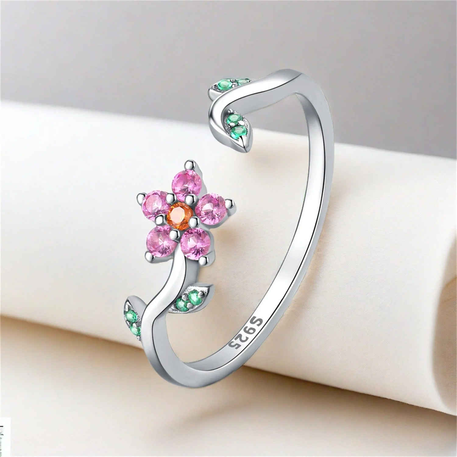 Bright Flower Opening Ring