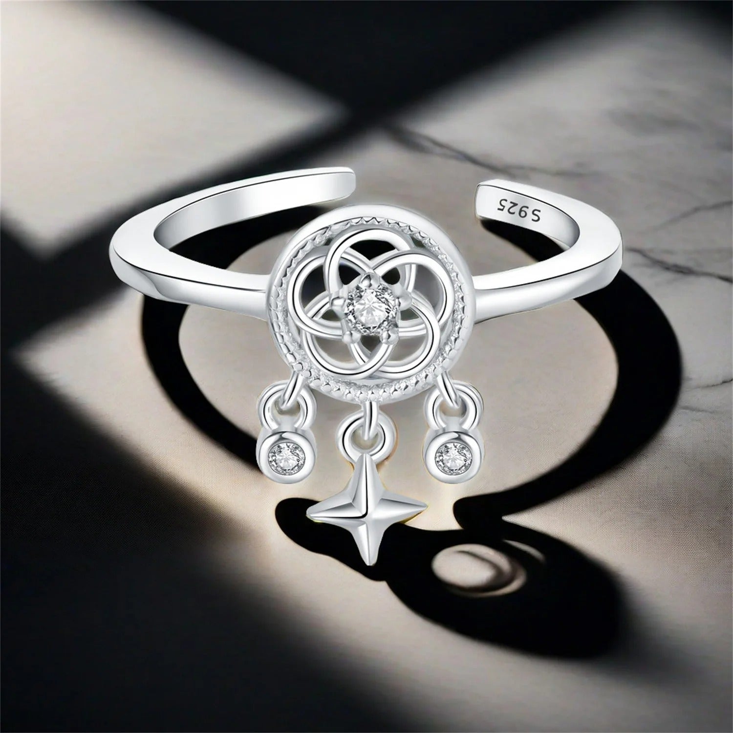 Dream Catcher's Lucky Symbol Opening Ring