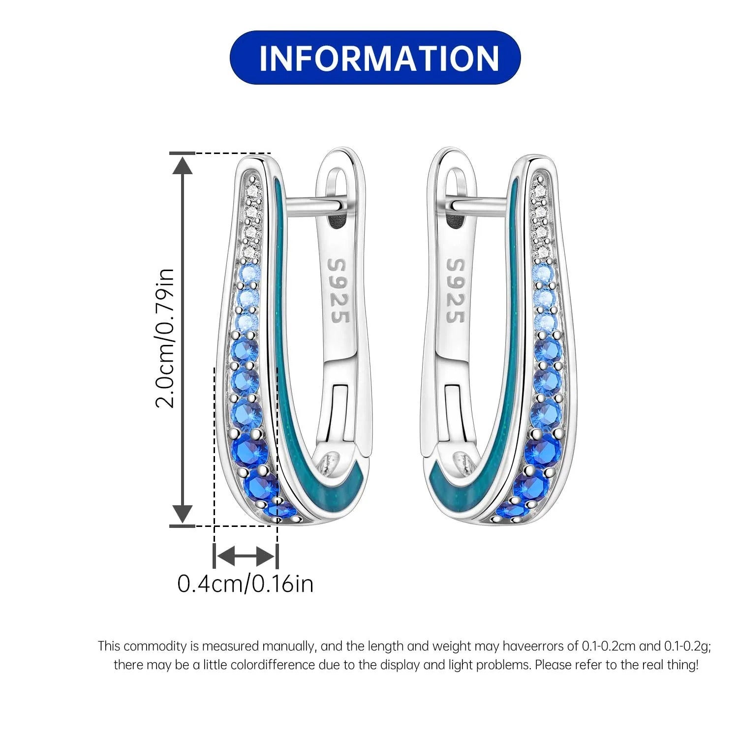 Simple Blue Gradient Earrings
